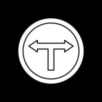 T Junction Vector Icon Design