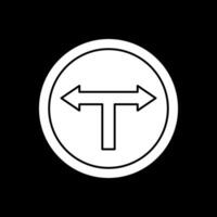 T Junction Vector Icon Design