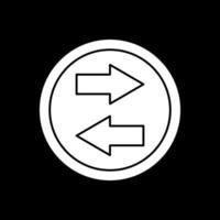 Two Way Arrow Vector Icon Design