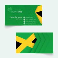 Jamaica Flag Business Card, standard size 90x50 mm business card template. vector