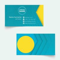 Palau Flag Business Card, standard size 90x50 mm business card template. vector