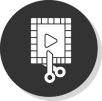 diseño de icono de vector de editor de video