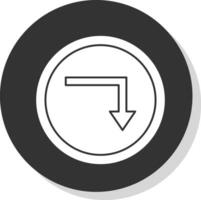 Turn Down Vector Icon Design