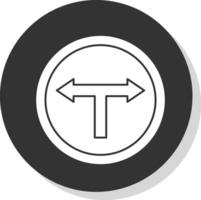 T Junction Vector Icon Design