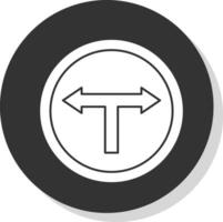 T Junction Vector Icon Design