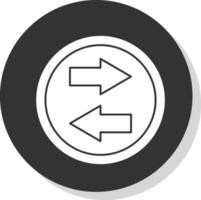 Two Way Arrow Vector Icon Design