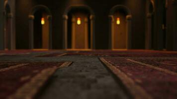 3d moschea dentro animazione video