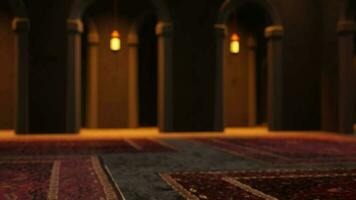 3d moschea dentro animazione video