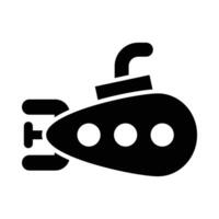 Submarine Vector Glyph Icon For Personal And Commercial Use.