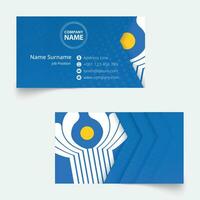 CIS Flag Business Card, standard size 90x50 mm business card template. vector