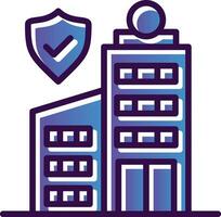 Insurance Building Vector Icon Design