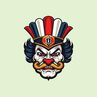 Mascot Clown Vector Character, Joyful and Energetic