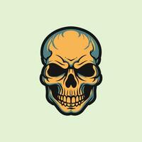 Quirky Cartoon Skull Character Design vector