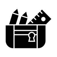 Pencil Case Vector Glyph Icon For Personal And Commercial Use.