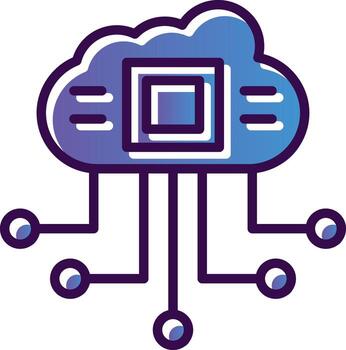 diseño de icono de vector de computación en la nube