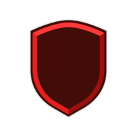 rosso scudo distintivo elemento png