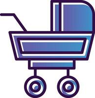 Baby Buggy Vector Icon Design