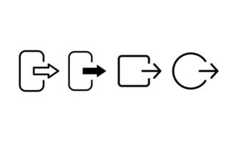 logout icon, exit the door,quit icon.isolated on white background,icon set. vector