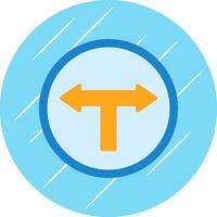 T Junction Vector Icon Design