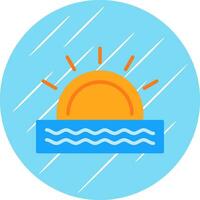 Sunset Vector Icon Design