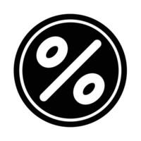 Percentage Vector Glyph Icon For Personal And Commercial Use.