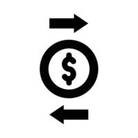 Money Transfer Vector Glyph Icon For Personal And Commercial Use.