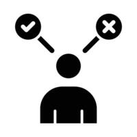 Decision Making Vector Glyph Icon For Personal And Commercial Use.