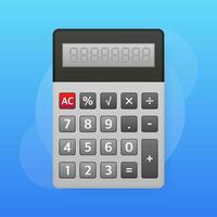 Modern cartoon illustration with calculator for web design. Financial management concept vector