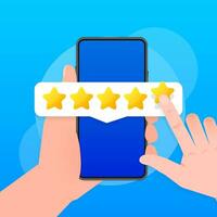 Rating stars badges on a white background. Vector illustration