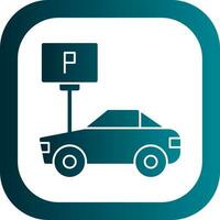 Car Parking Vector Icon Design