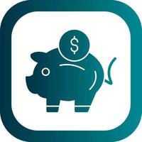 Piggy Bank Vector Icon Design