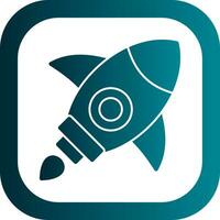 Rocket Ship Vector Icon Design