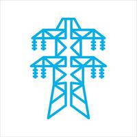 high voltage tower icon vector illustration symbol