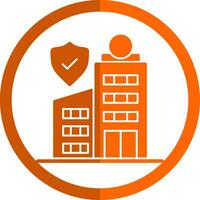 Insurance Building Vector Icon Design