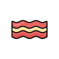 Simple Bacon lineal color icon. The icon can be used for websites, print templates, presentation templates, illustrations, etc vector