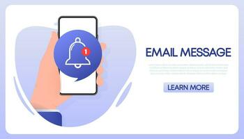 Email message smartphone. Message notification icon.Digital marketing concept vector