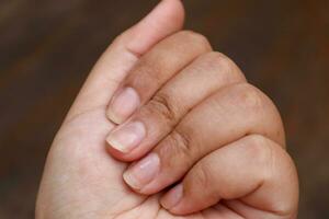 Close-up of a woman hand. photo