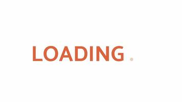 Terracotta 2D loading text animation. Catamaran Bold font used, animated cartoon 4K video loader motion graphic. Colorful download animation clip. Loading screen, ui design, upload progress gif