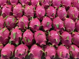 Dragon fruit in fruit markets, department stores, wholesale markets. photo