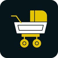 Baby Buggy Vector Icon Design