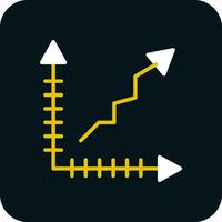 Line Chart Vector Icon Design