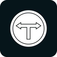 T Junction Vector Icon Design