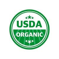 USDA organic shield sign, symbol no gmo vector icon