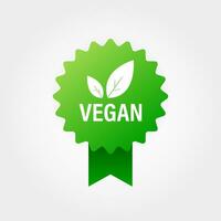Vegan 100 percent icon. Vegan label. Isolated vector illustraion