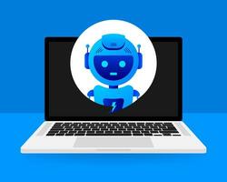 Chatbot icon concept, chat bot or chatterbot. Robot Virtual Assistance Of Website Or Mobile Applications. Vector illustration