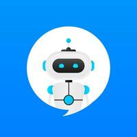 Chatbot icon concept, chat bot or chatterbot. Robot Virtual Assistance Of Website Or Mobile Applications. Vector illustration