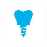 tooth implantation icon vector illustration symbol