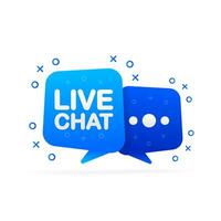 Live chat in flat style. Online support call center. Customer service. Client support online helpline vector