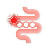 Colitis. Stomach. Abdominal, bloating. Health care. Vector illustration.