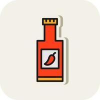 Chili Sauce Vector Icon Design